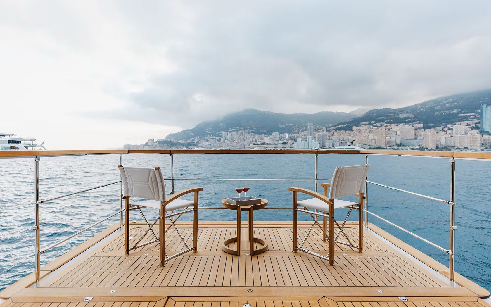 Yacht at anchor